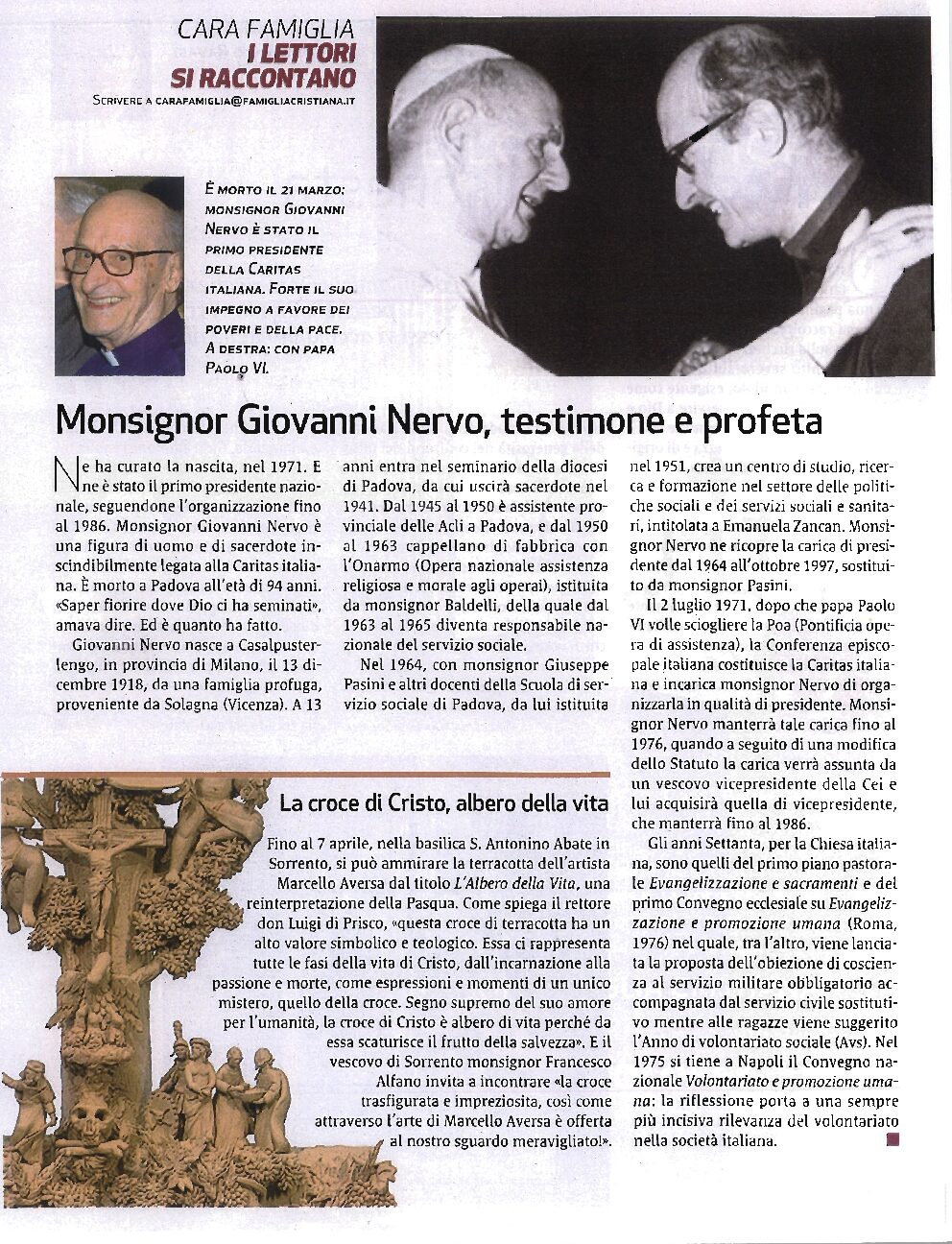 Monsignor Giovanni Nervo, testimone e profeta