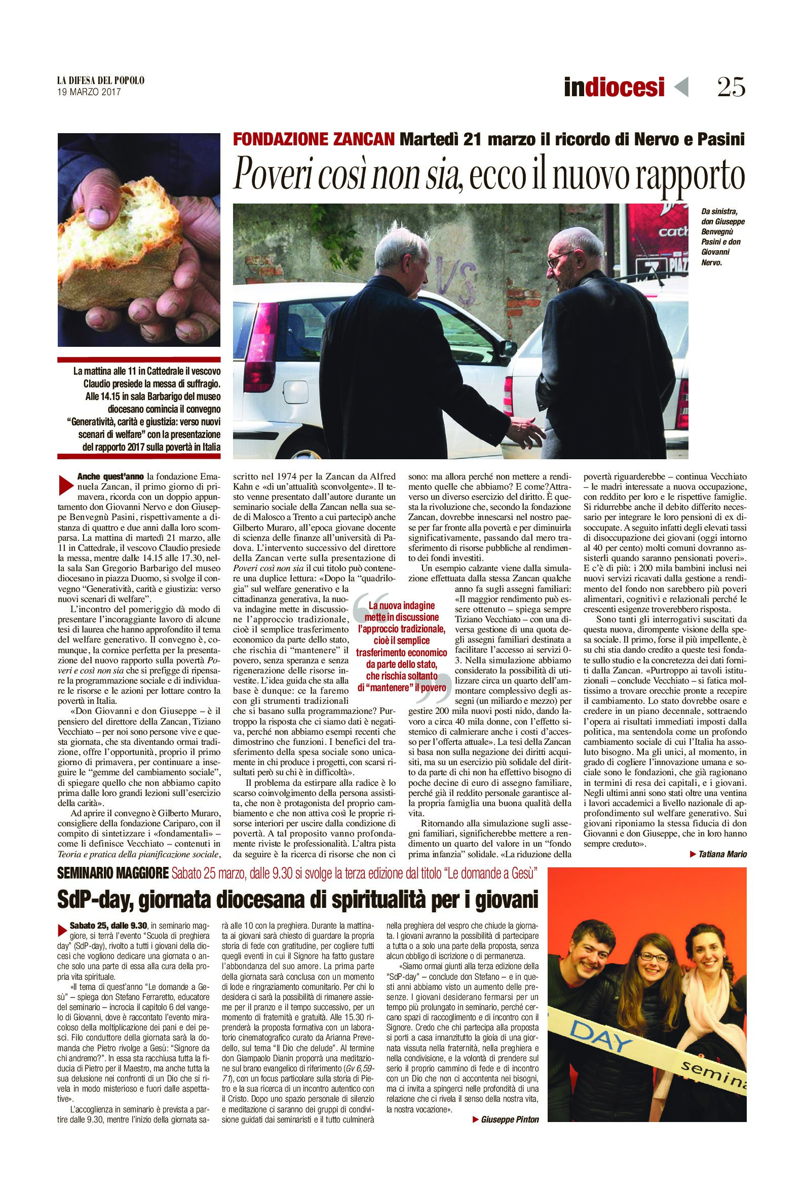 Poveri così non sia, ecco il nuovo rapporto