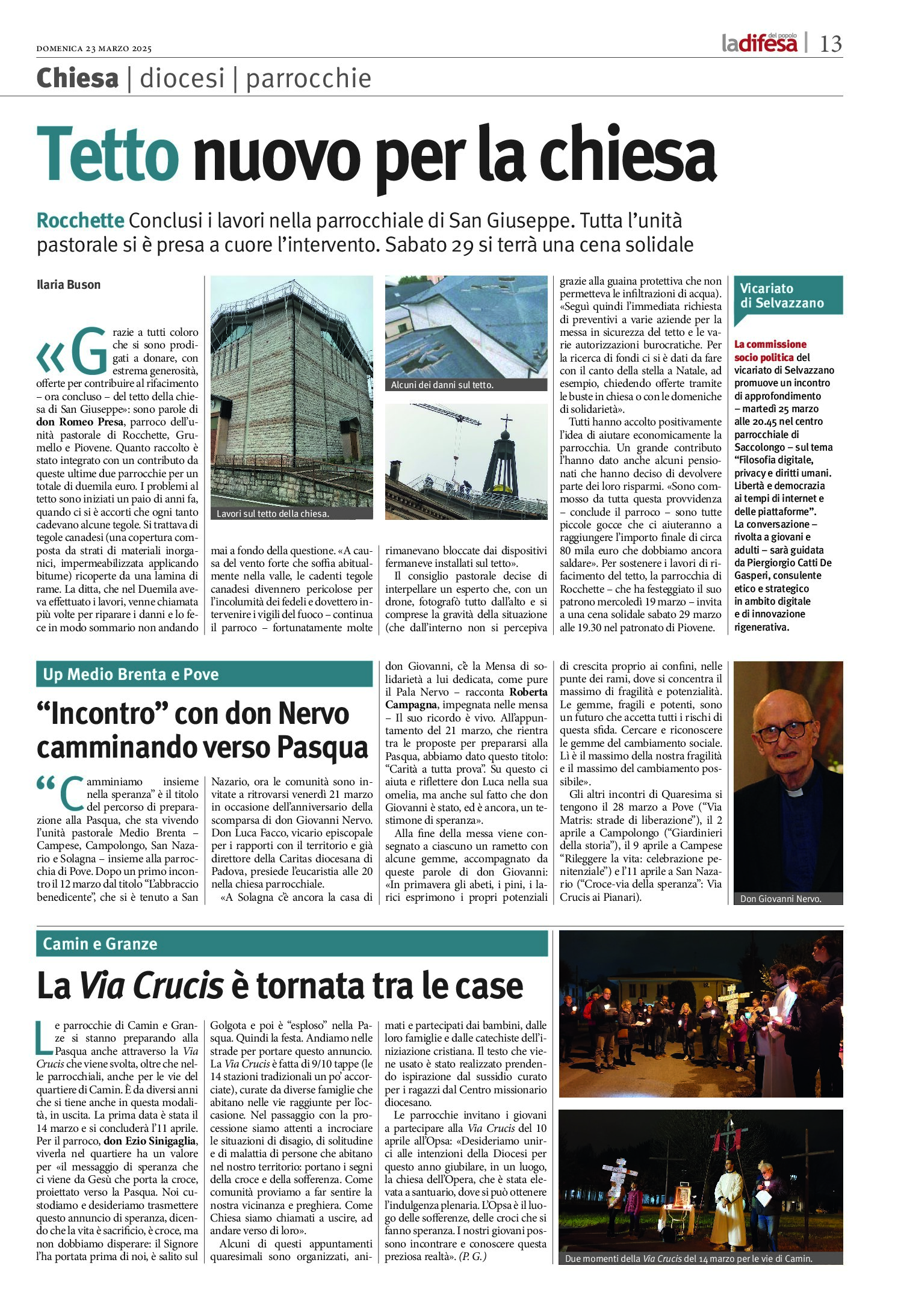 “Incontro” con don Nervo camminando verso Pasqua