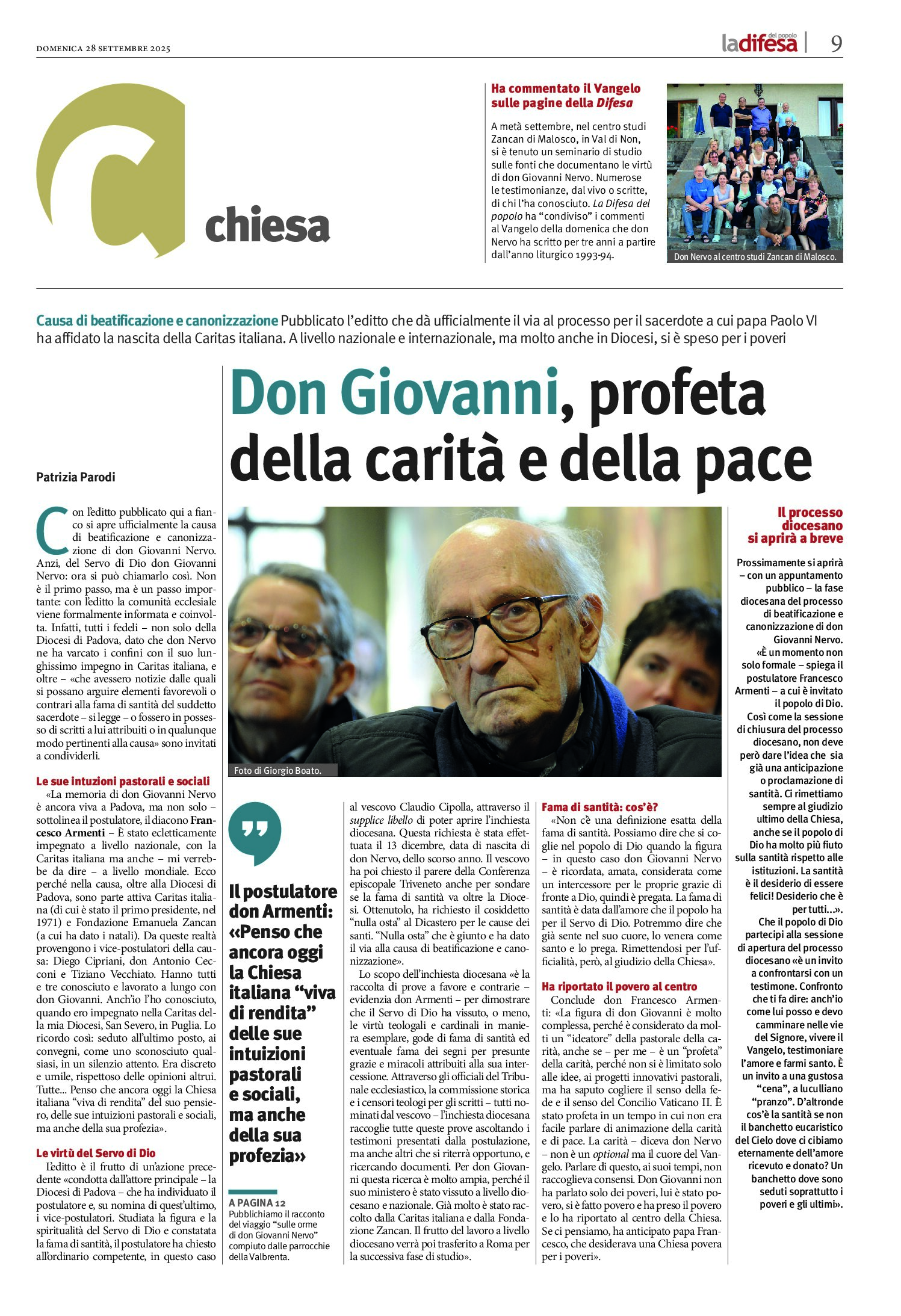 Don Giovanni, profeta della carità e della pace