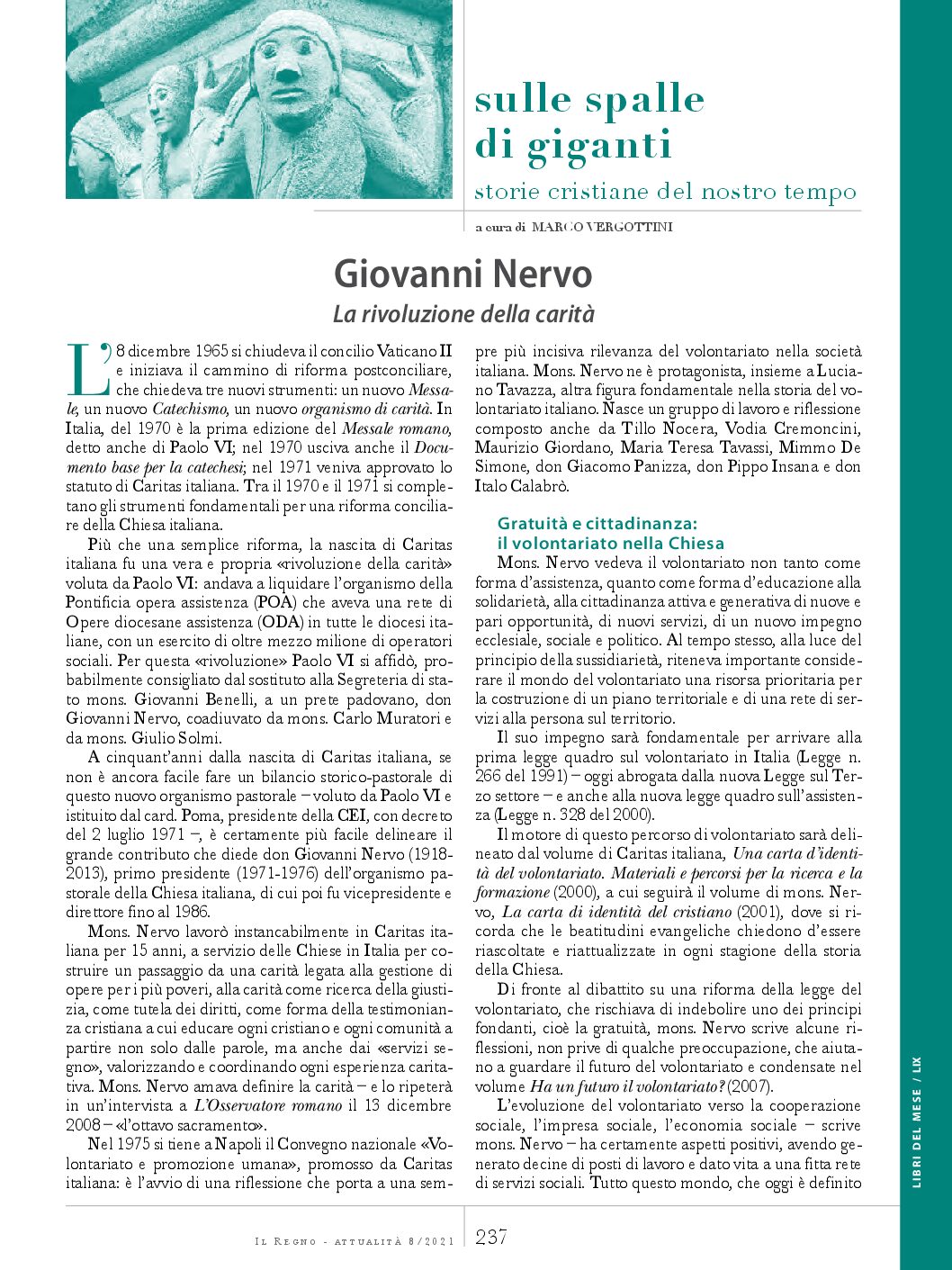 Giovanni Nervo: la rivoluzione della carità