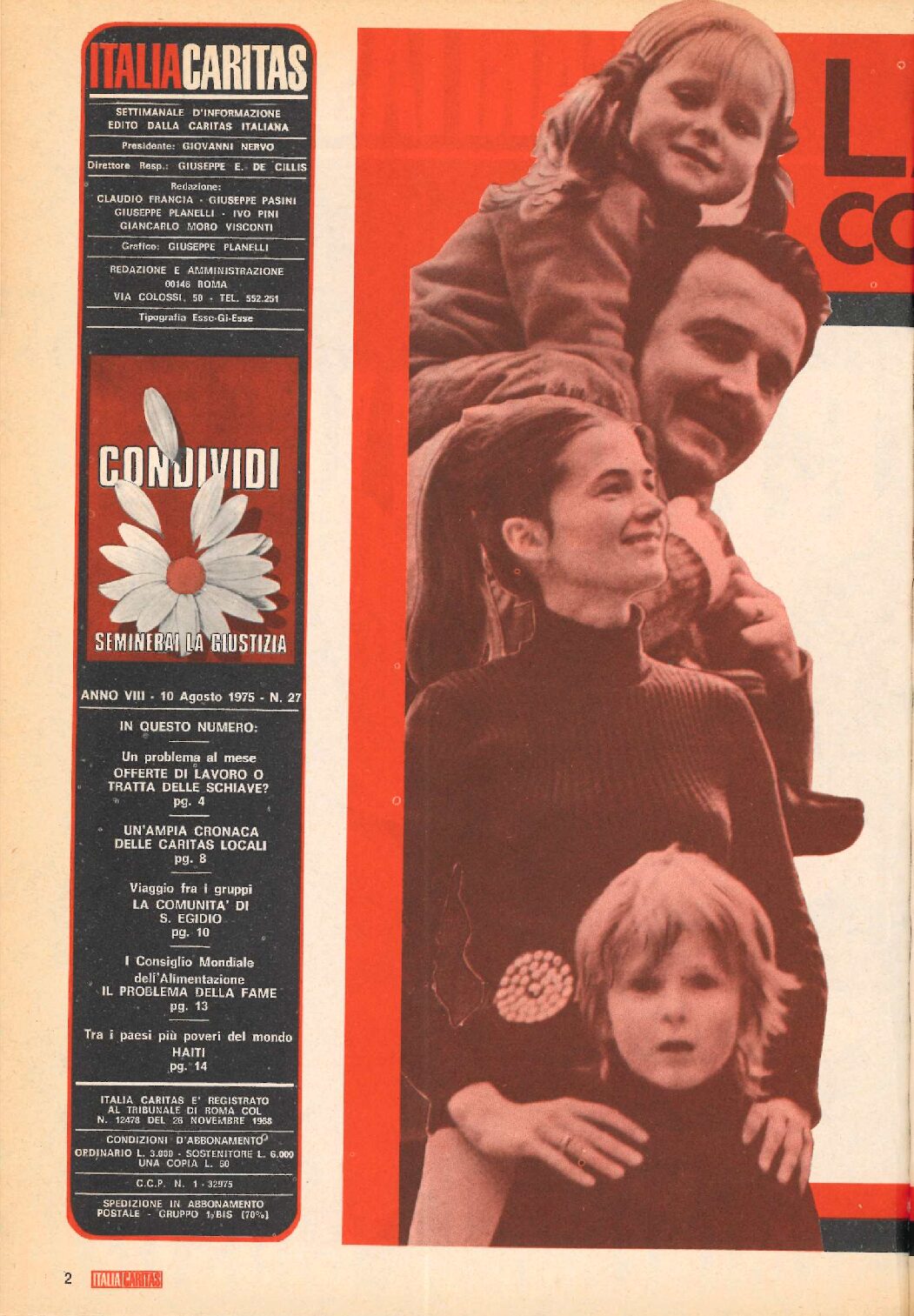 La famiglia comunità d'amore